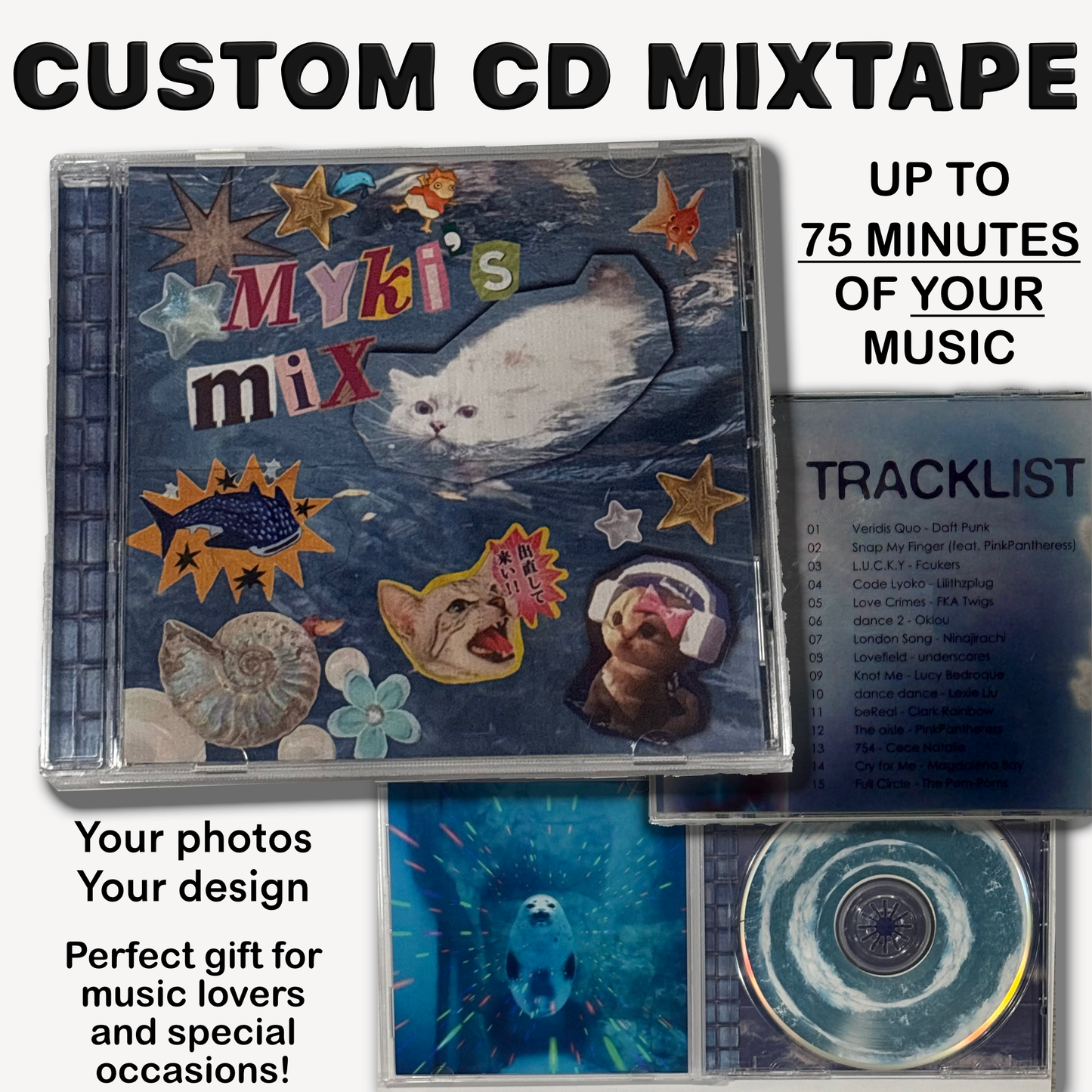 Custom CD Mixtape (Up to 75 Minutes of your Music)