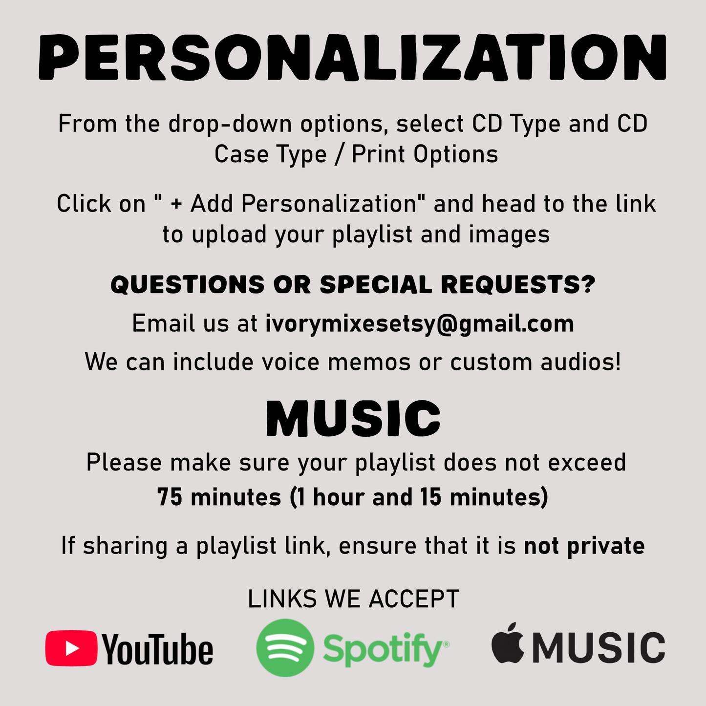 Custom CD Mixtape (Up to 75 Minutes of your Music)