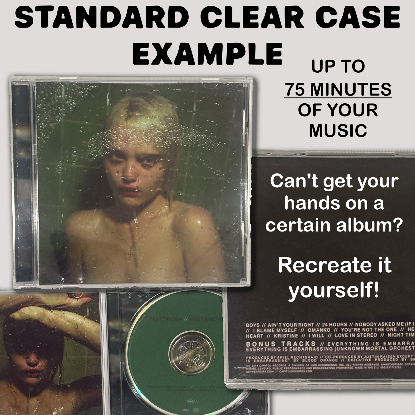 Custom CD Mixtape (Up to 75 Minutes of your Music)